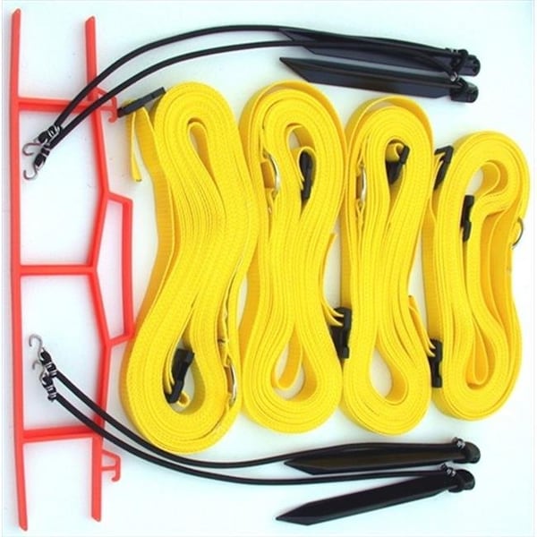 Home Court M817AYS 8 Meter Yellow 1-inch Adjustable Web Courtlines M817AYS - main